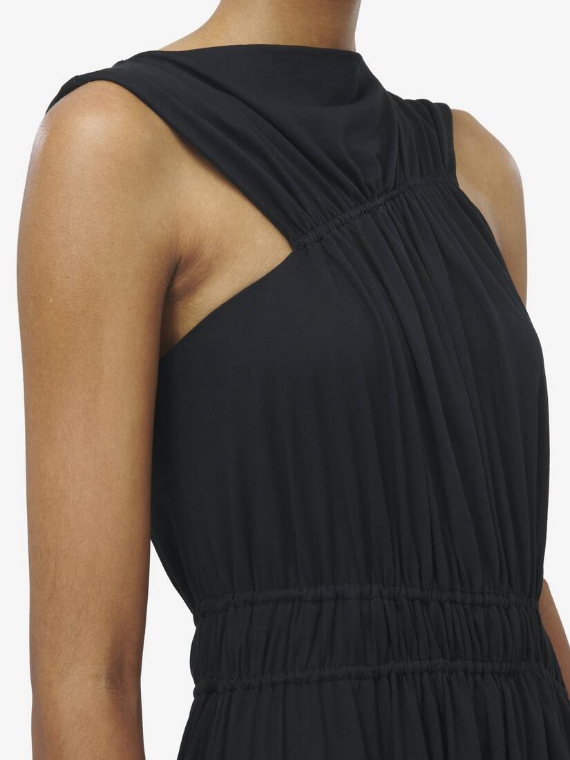 Asymmetric Gathered Dress - 5