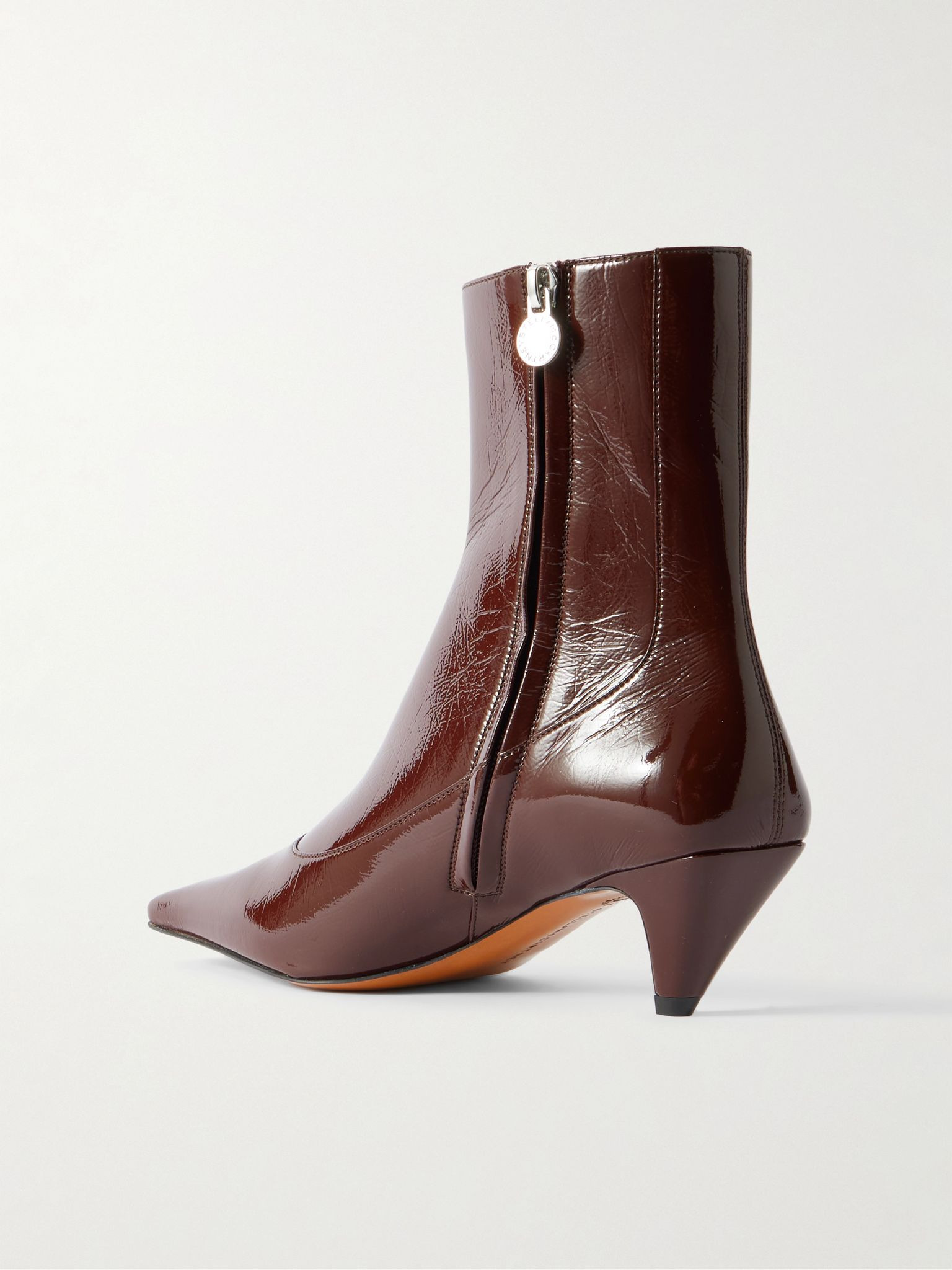 Spur glossed ankle boots Chocolate - 3