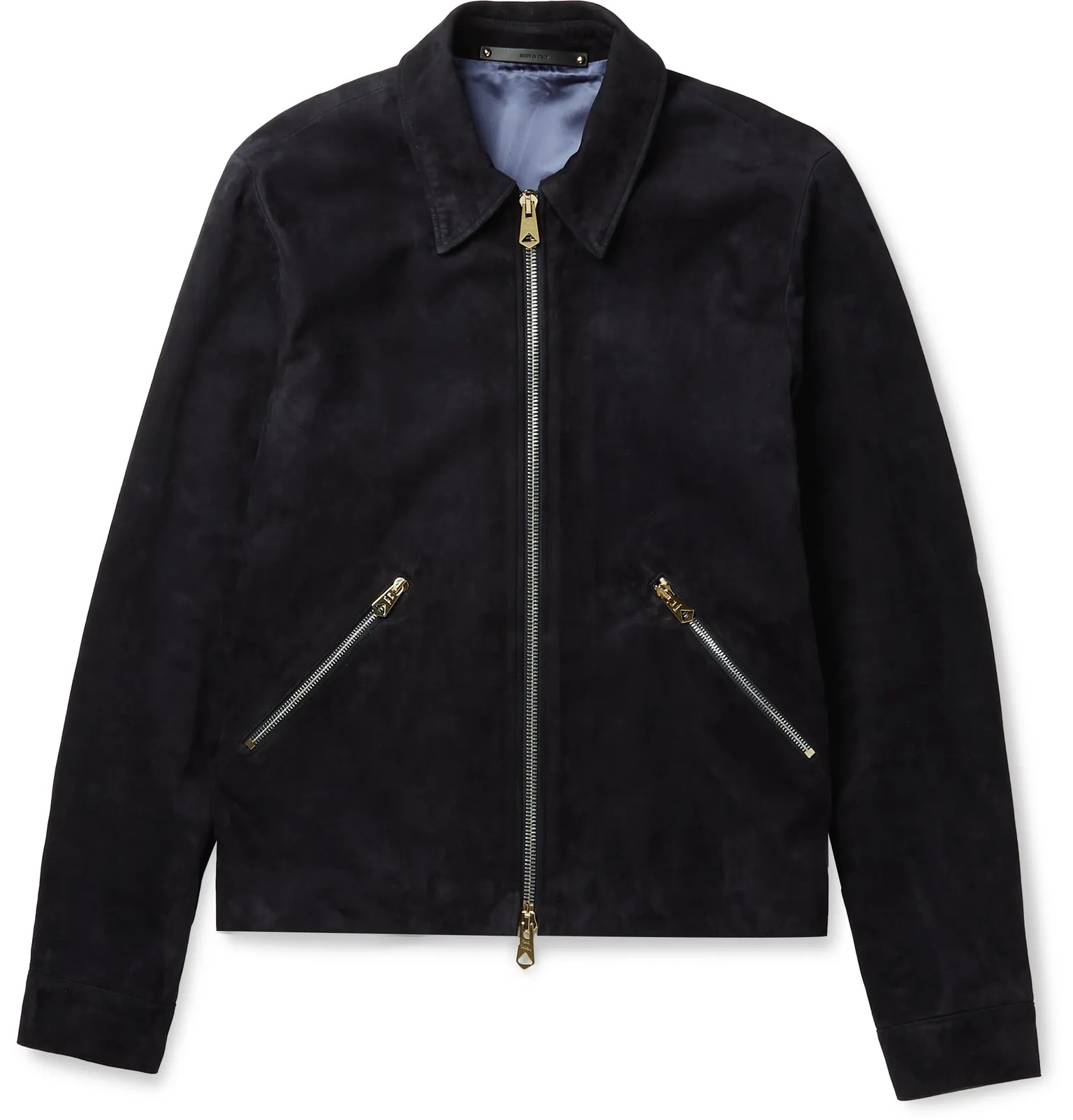 Slim-Fit Suede Blouson Jacket - 1