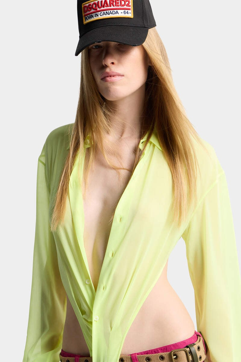 DEEP CUT SHEER SHIRT 5
