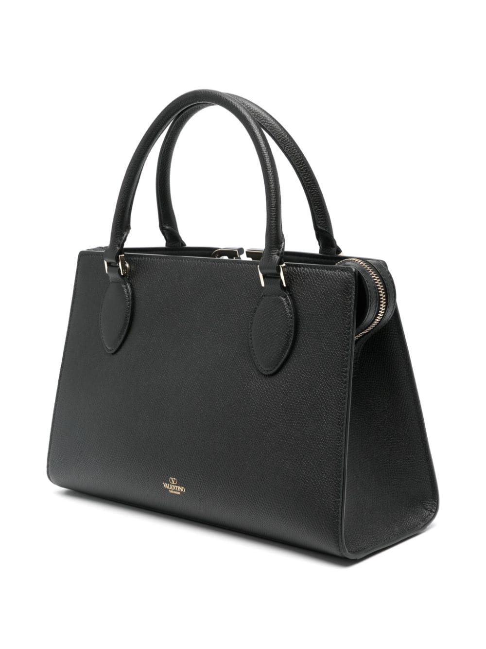 VLogo leather tote bag - 3