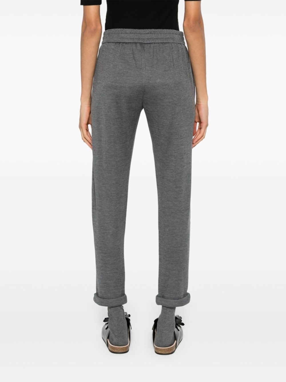 Cotton and silk blend sweatpants - 4