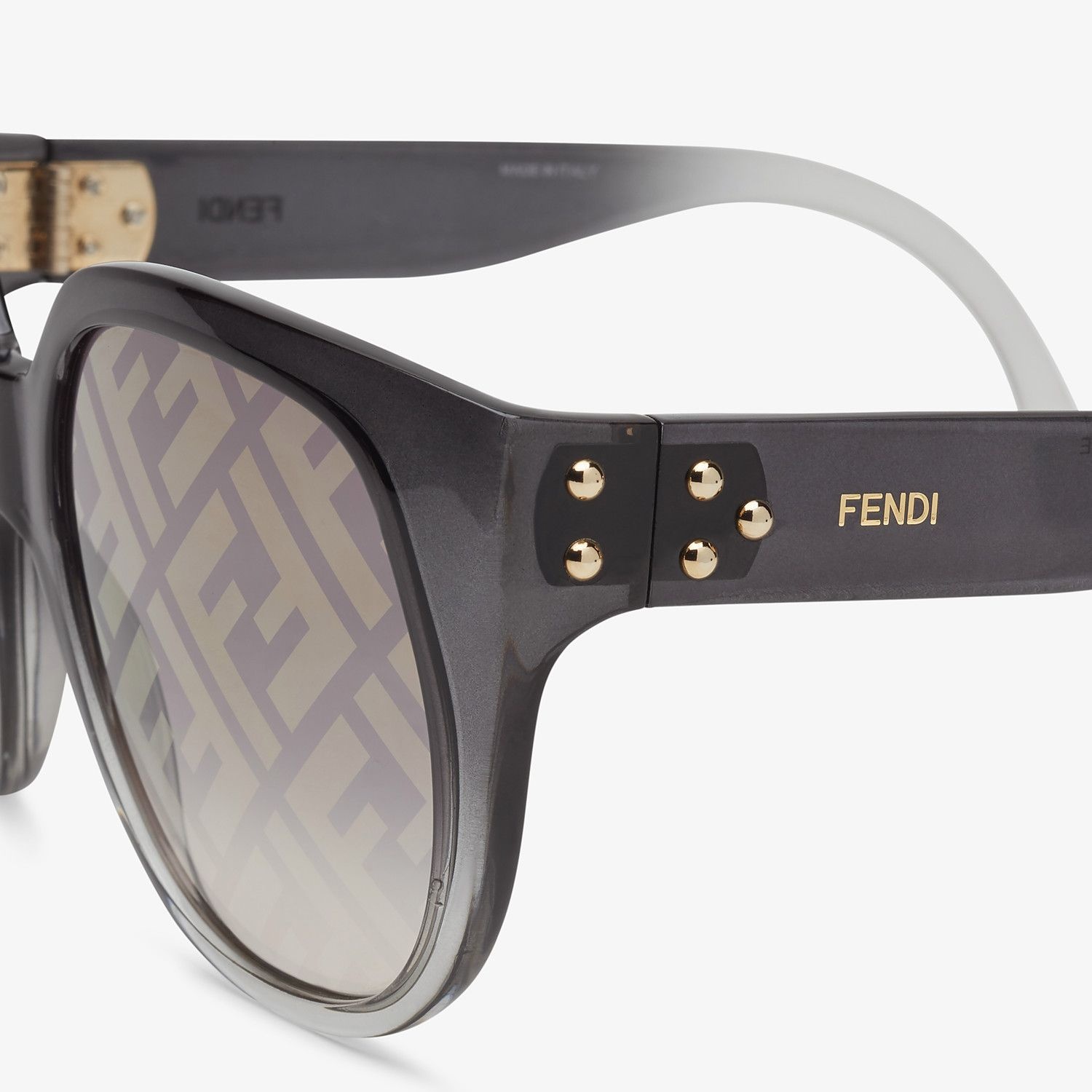 Gradient effect injection-moulded sunglasses with FF logo - 3