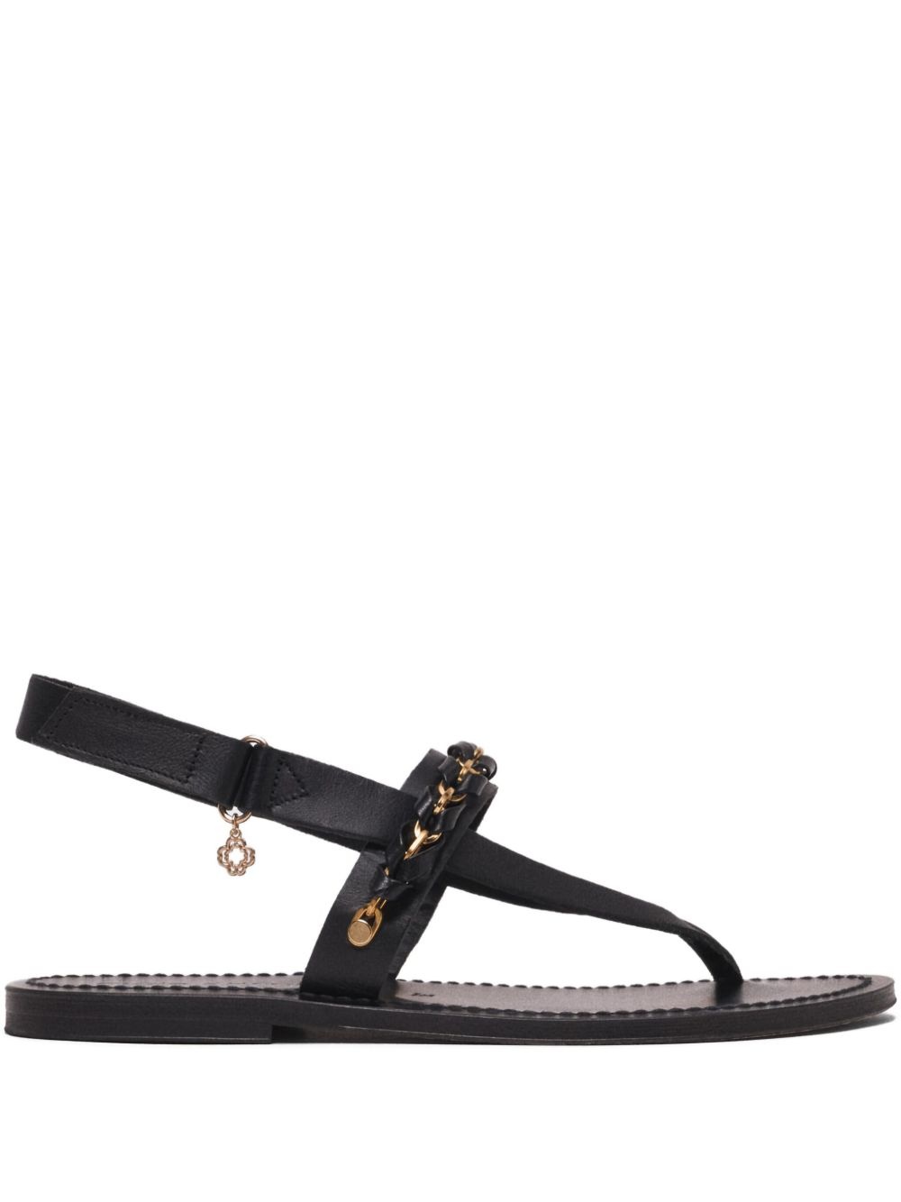 chain-link detail sandals - 1
