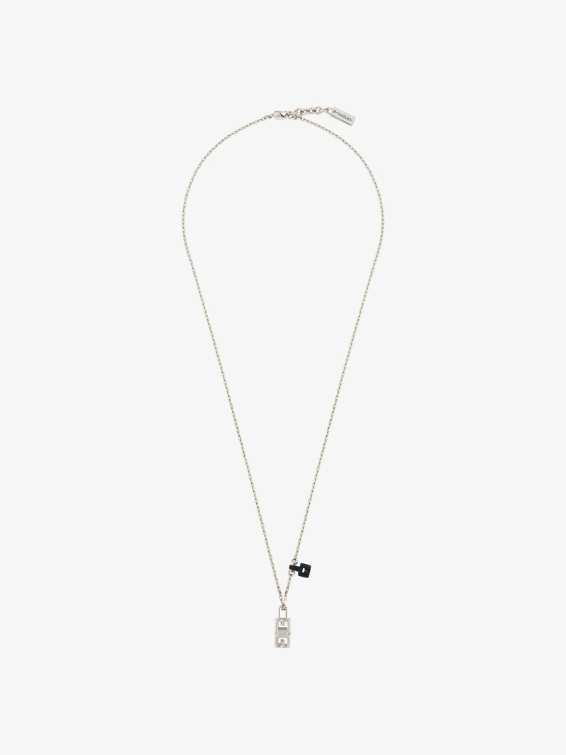 G CUBE PENDANT NECKLACE IN METAL 1