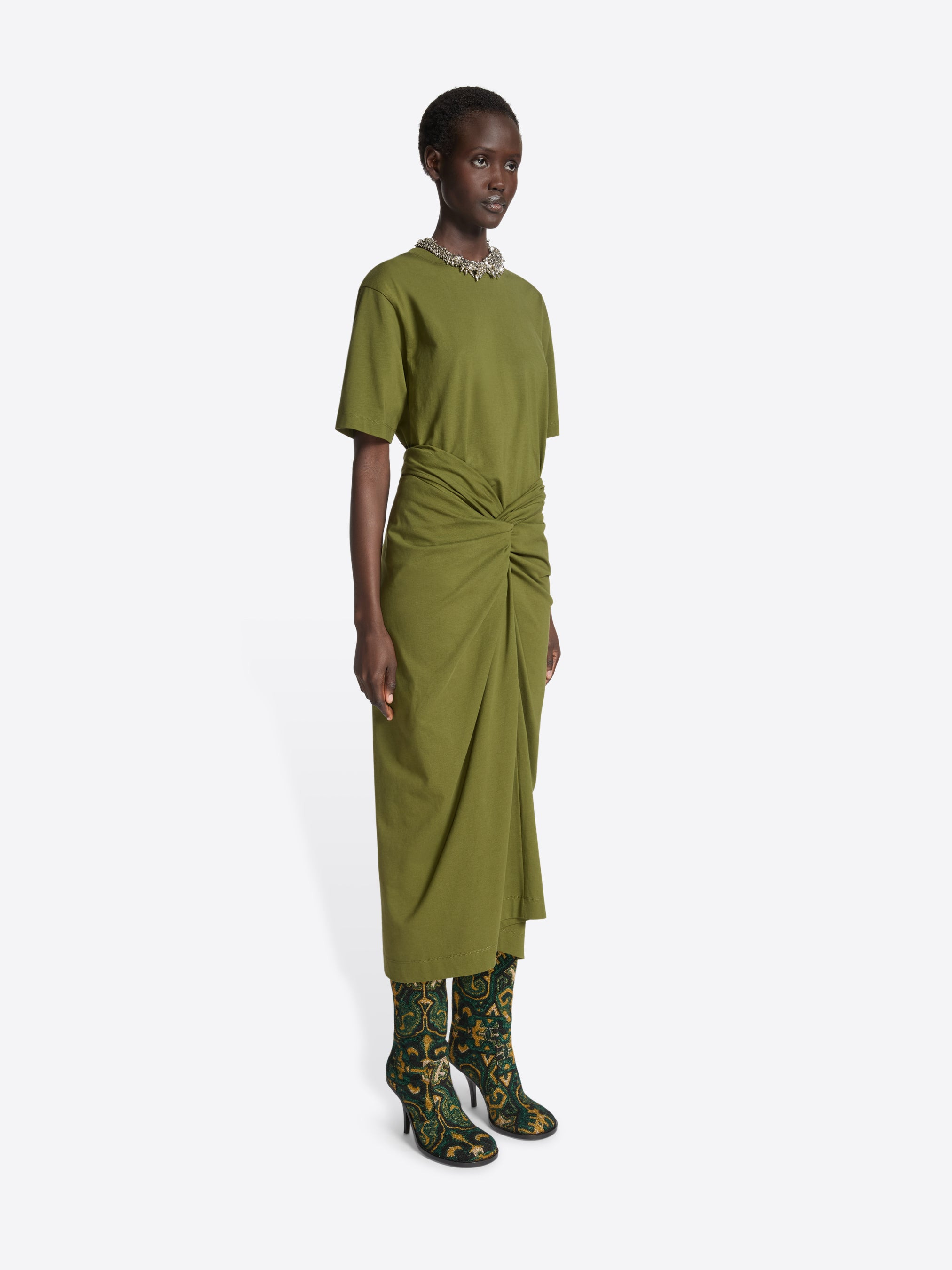 KNOTTED JERSEY SKIRT - 3