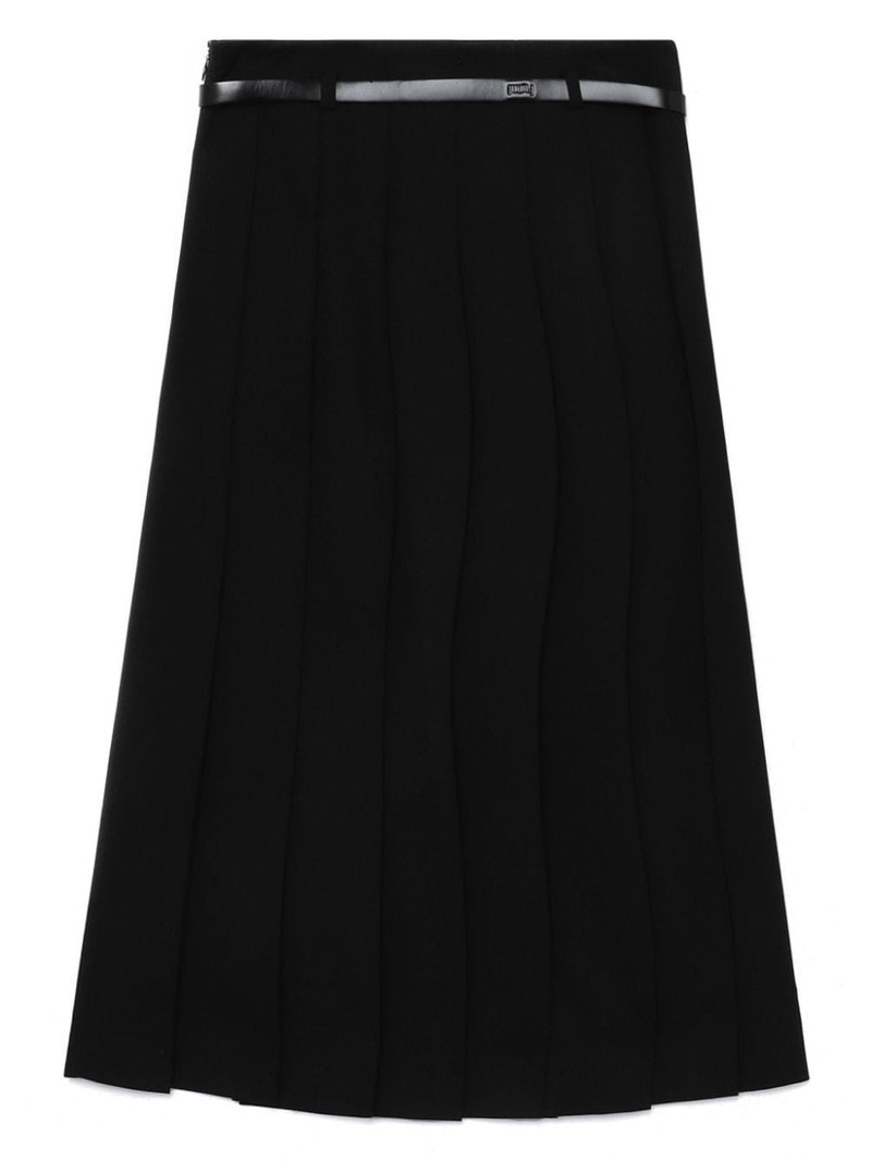 knife-pleat wool skirt 6