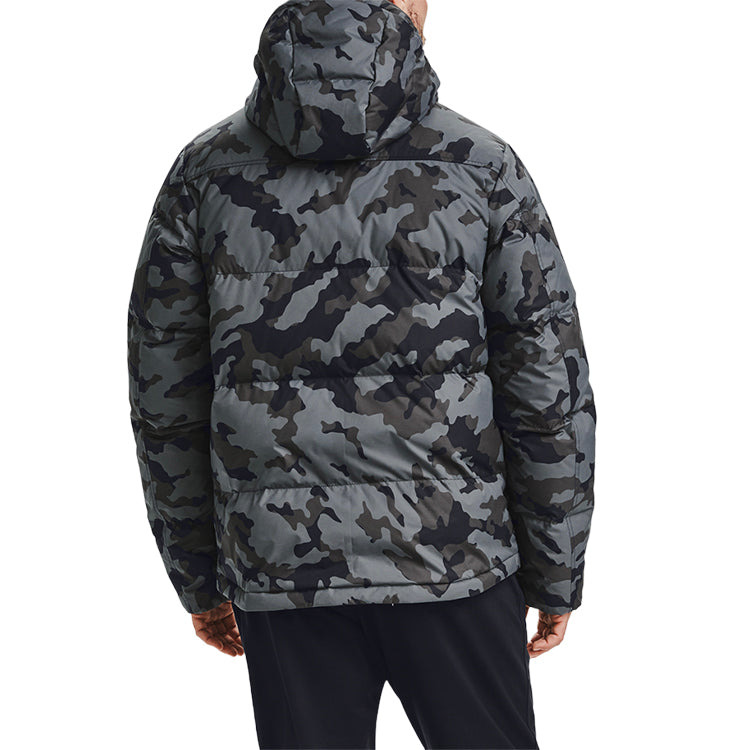 Under Armour Sportstyle Fleece Down Jacket 'Black Grey' 1355853-002 - 5