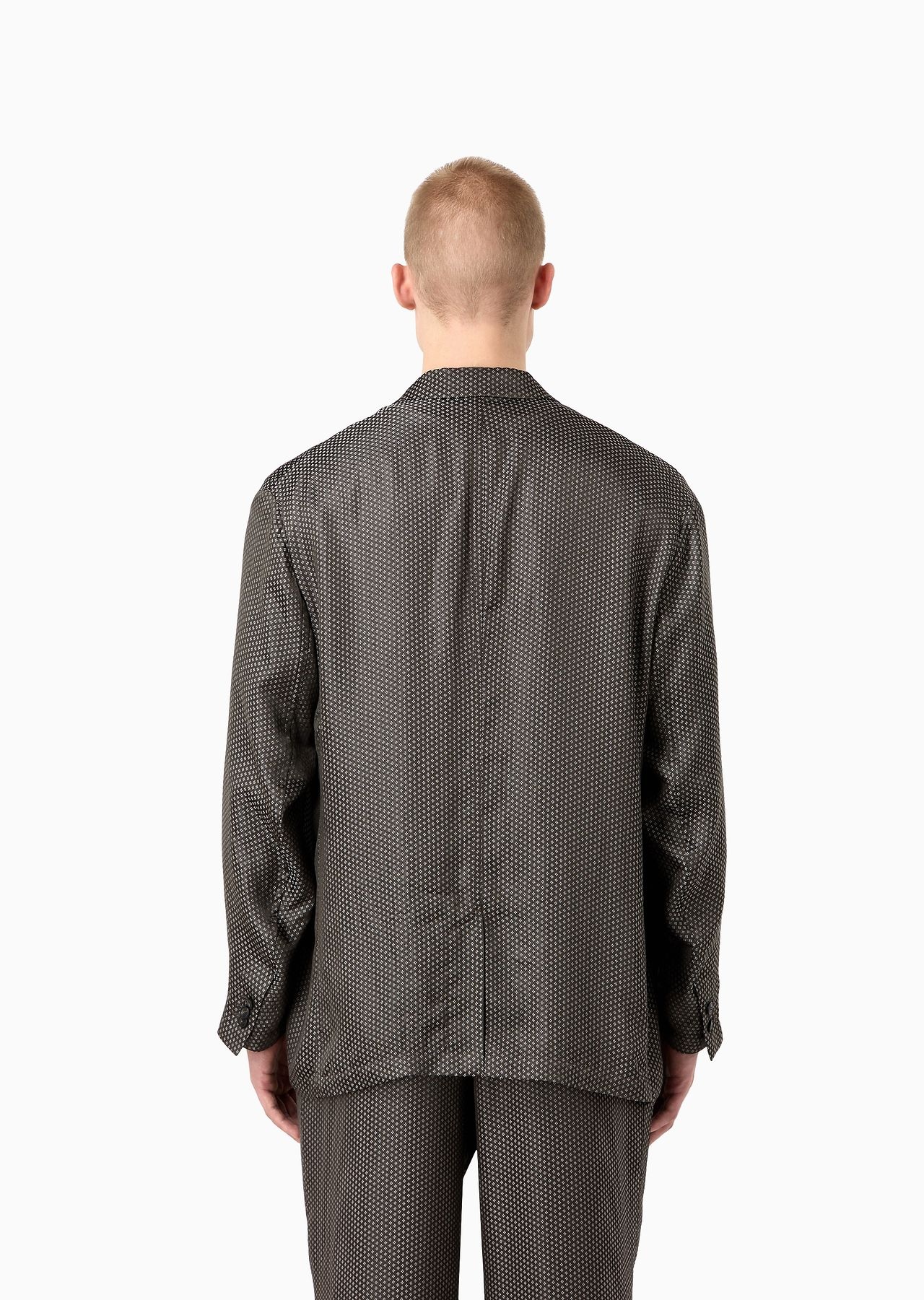 Single-breasted viscose-blend jacquard jacket - 3