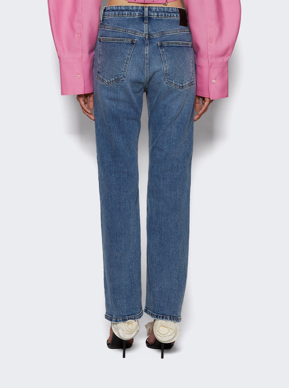 Marlo Straight Leg Jeans Mid Blue - 5