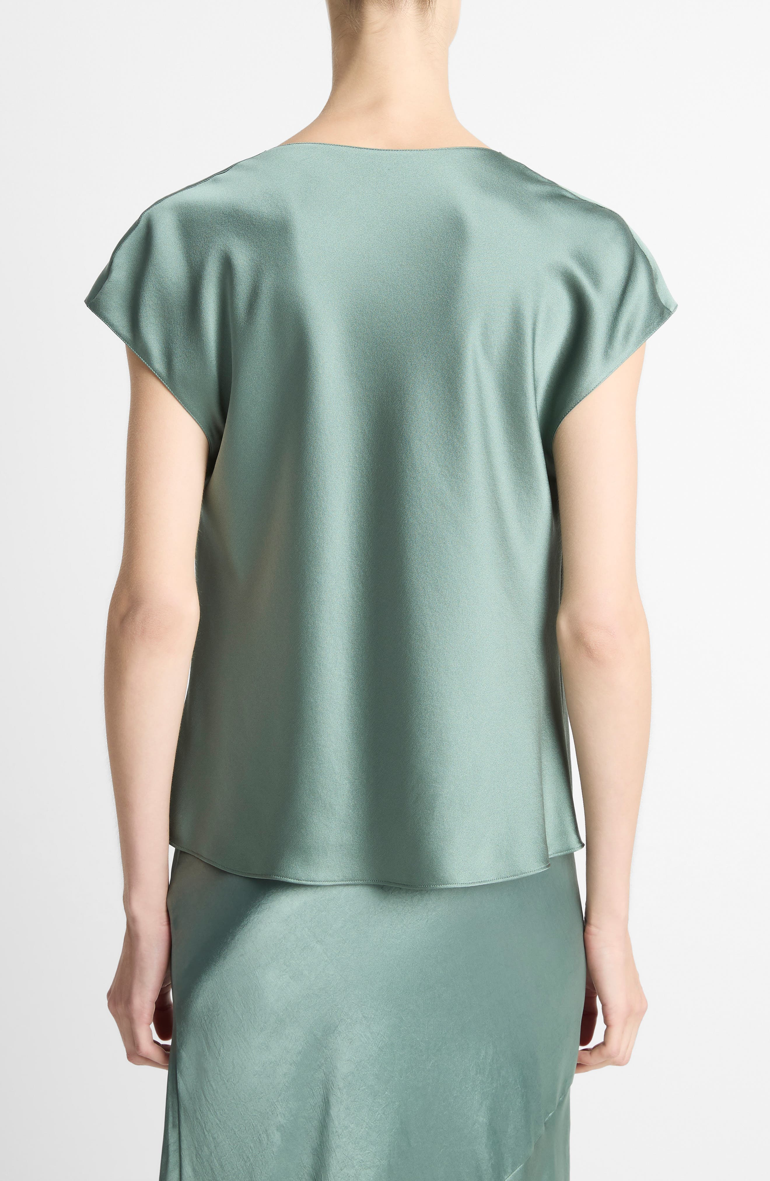 Vince Cowl Neck Silk Blouse in Deep Patina at Nordstrom - 2