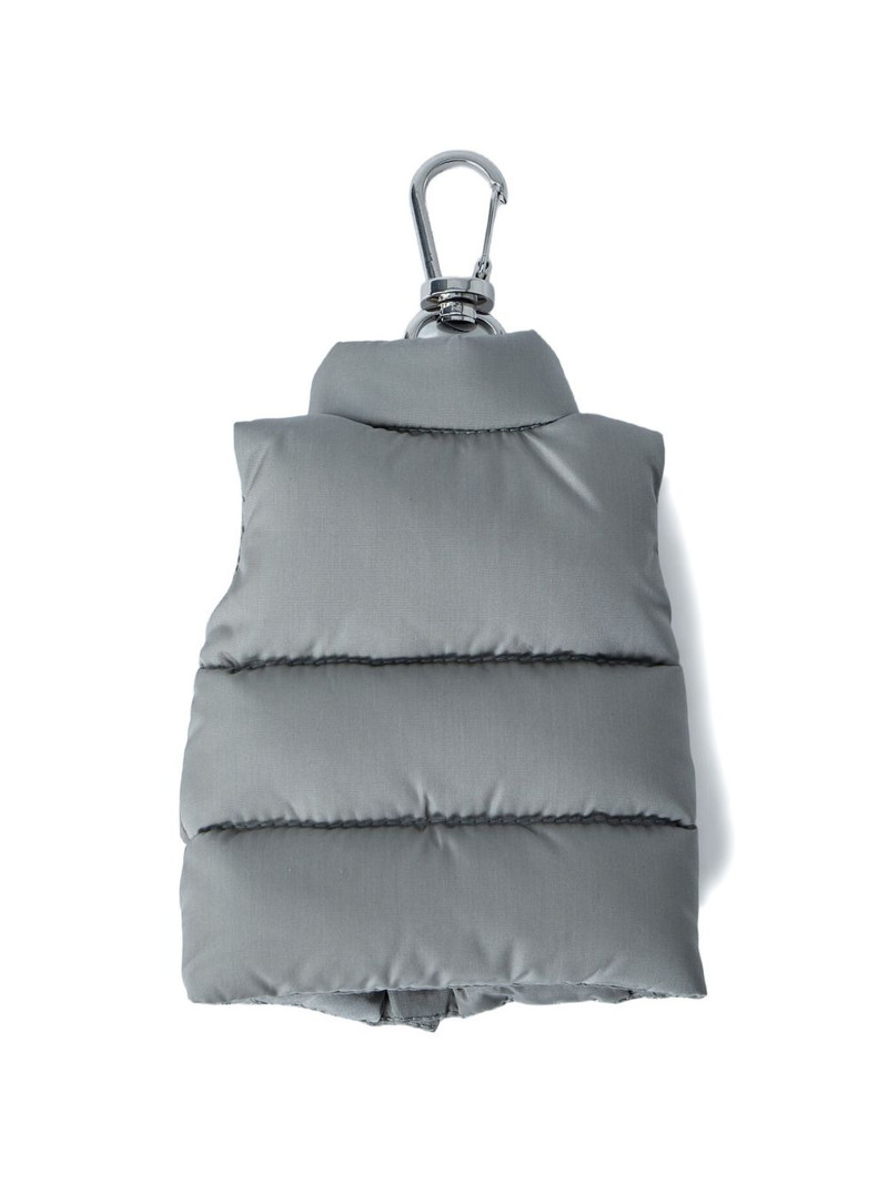 Moncler quilted logo-patch keyring outlook