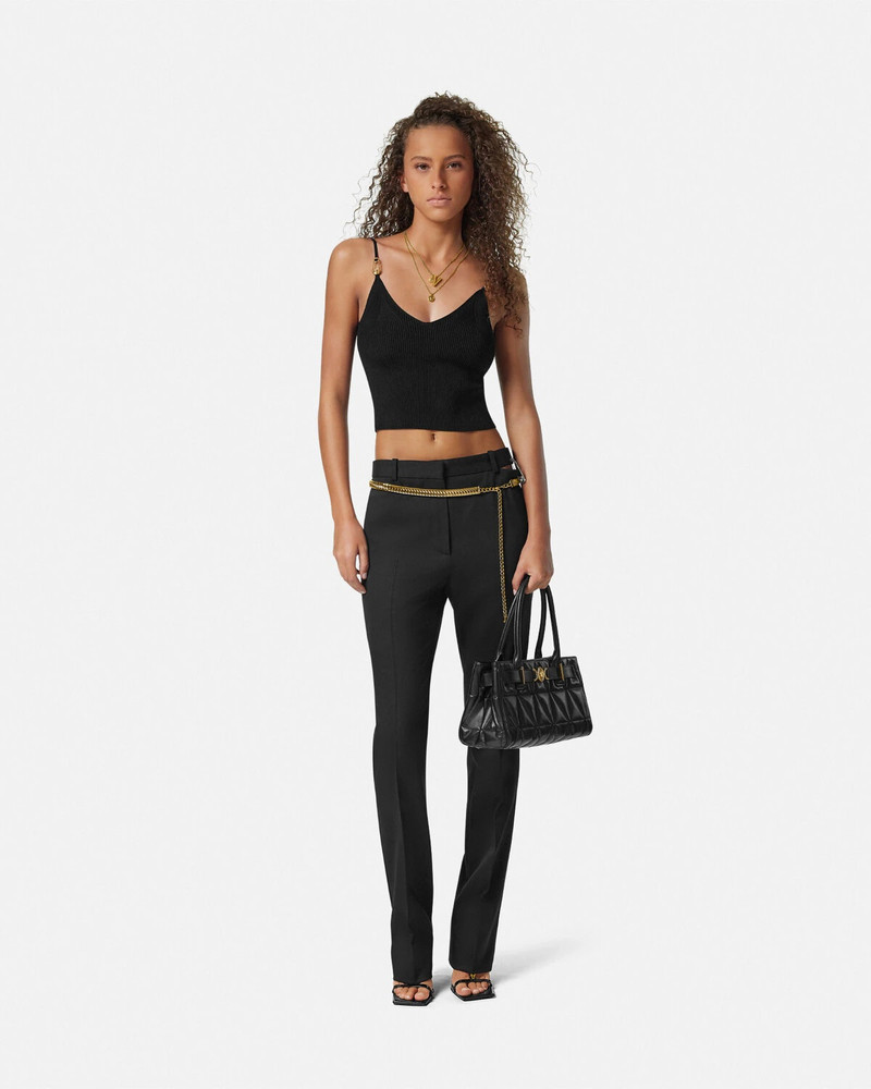 VERSACE Safety Pin Knit Crop Top outlook