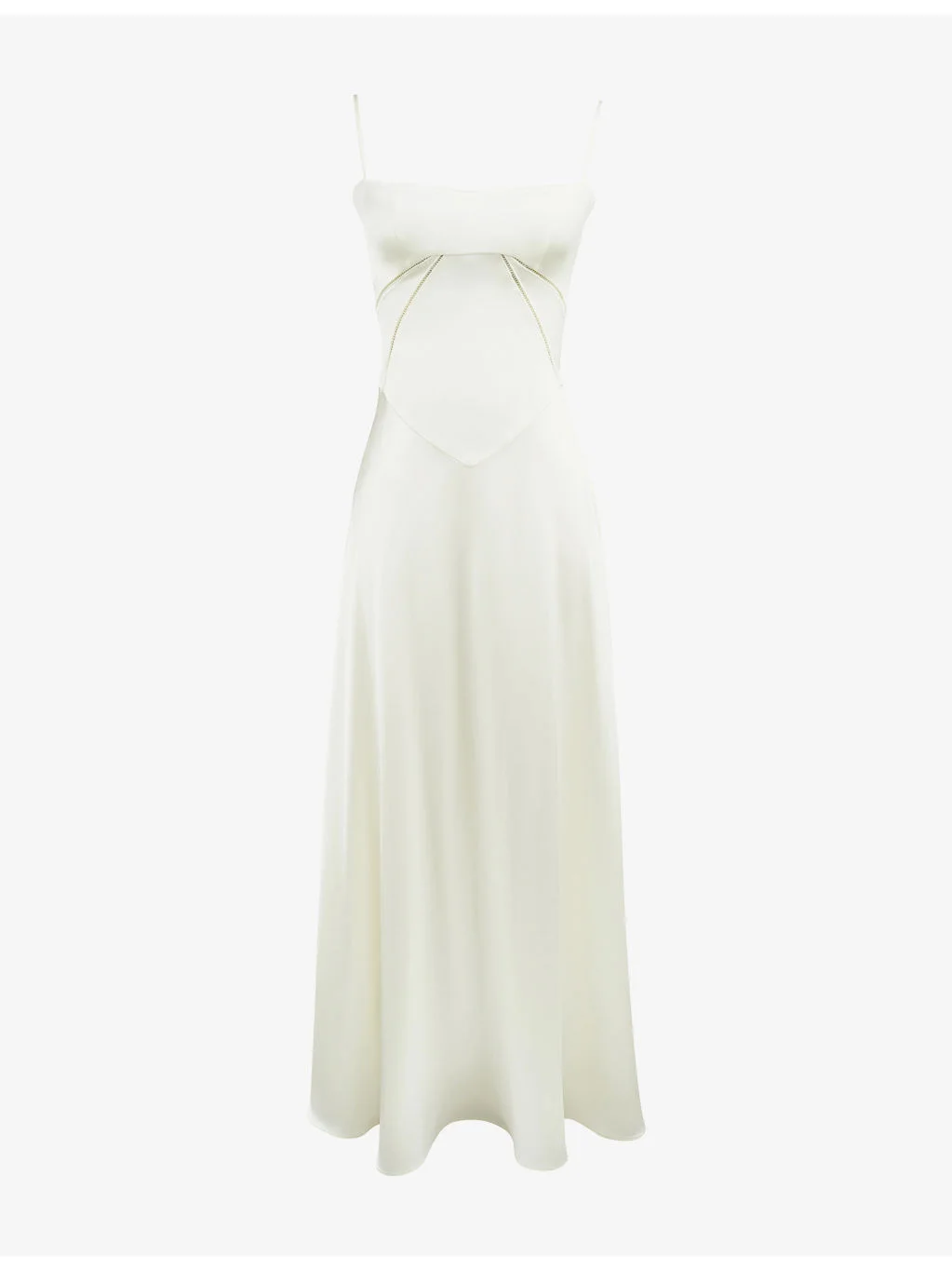 Anabella Scoop-Neck Satin Maxi Dress - 1