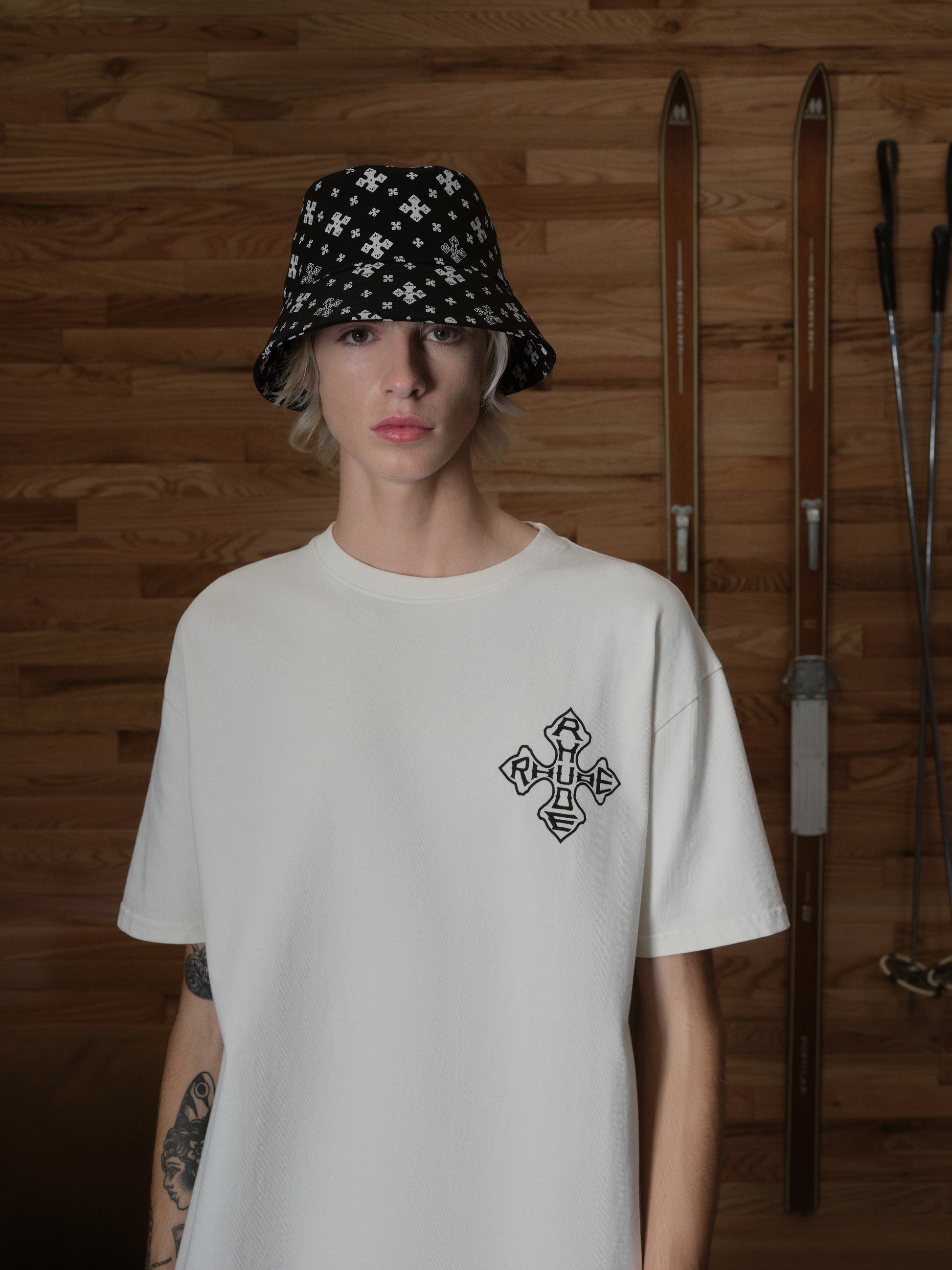 CROSS BANDANA BUCKET HAT - 2
