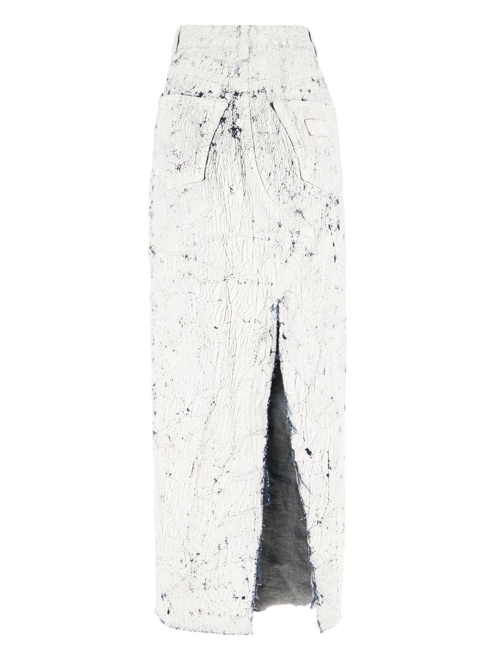 coated-finish midi skirt - 2