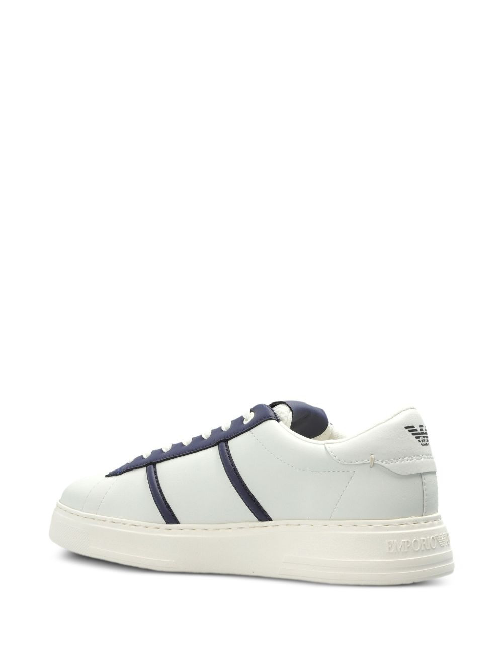leather panelled sneakers - 4