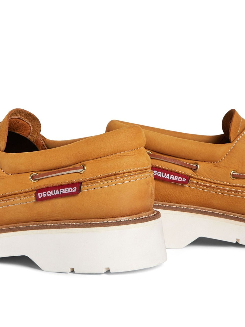 lace-up leather boat shoes 4
