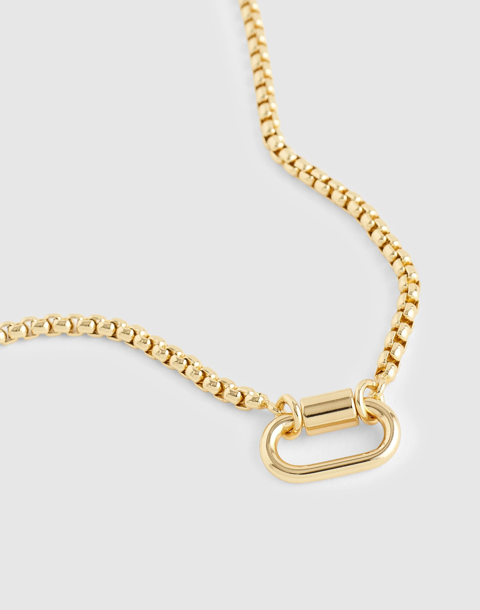 Carabiner Box Chain Necklace - 1