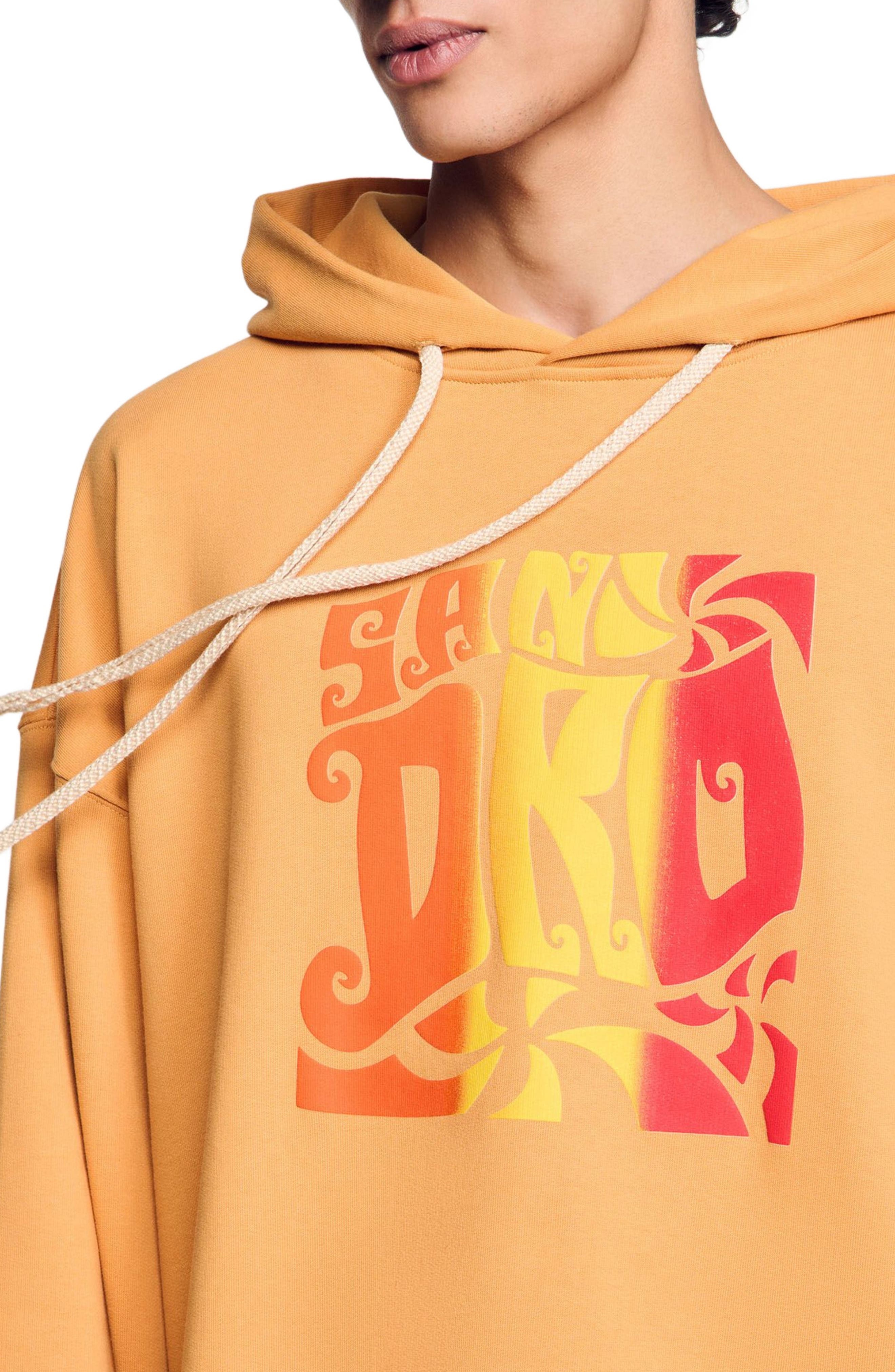 SANDRO Hooded sweatshirt in Mandarin. at Nordstrom - 4