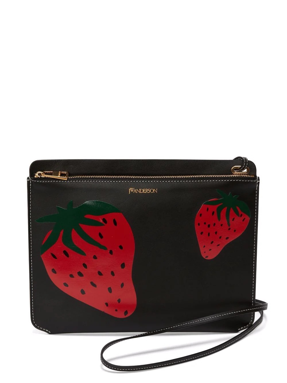 strawberry-print clutch bag - 1