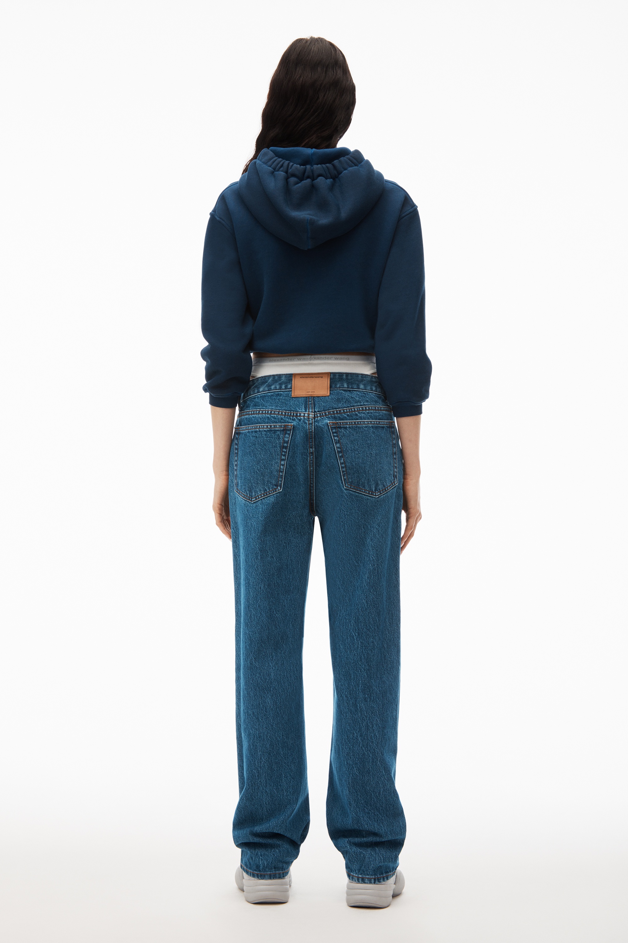 layered loose jean in denim - 5