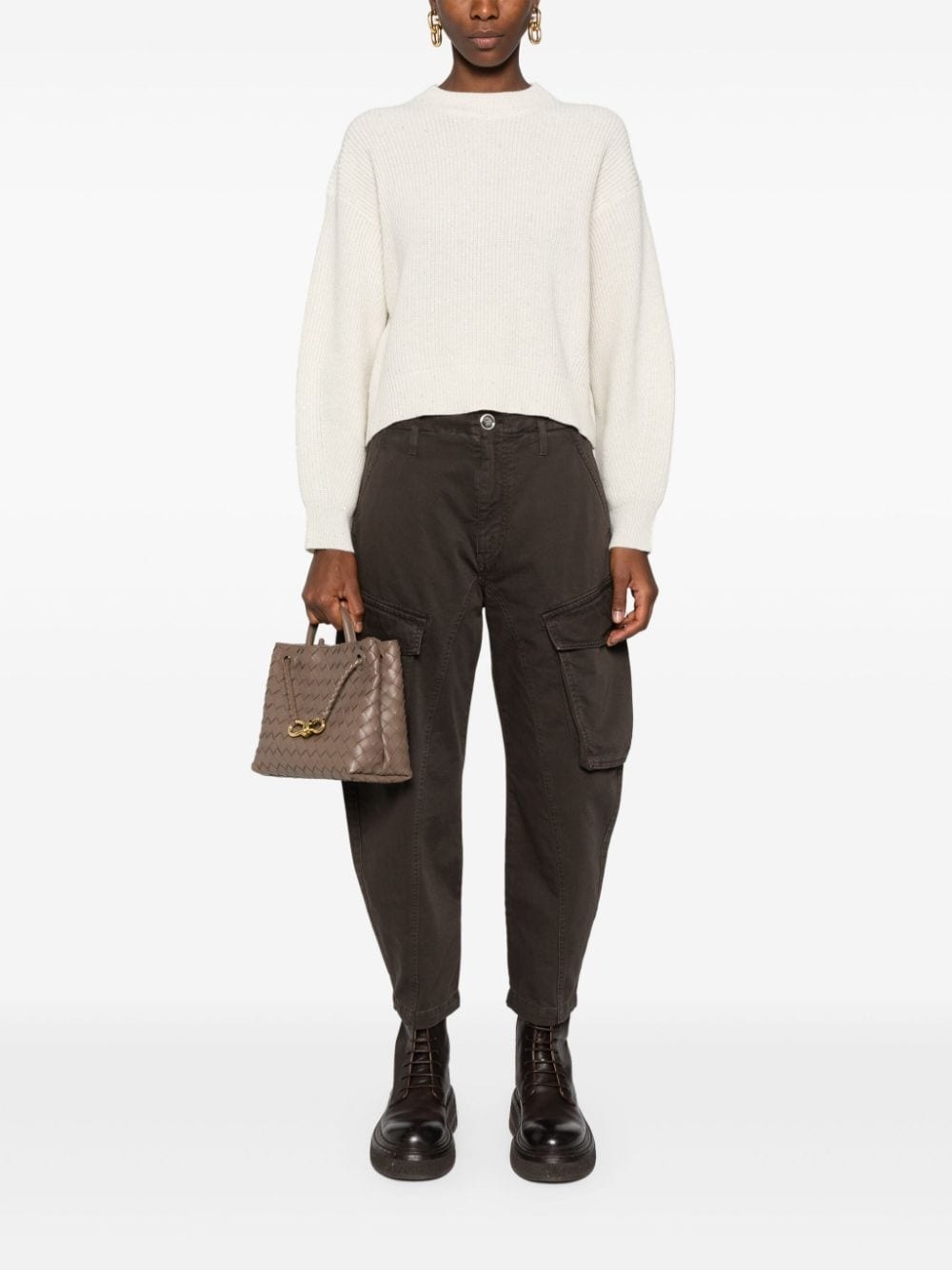 mid-rise tapered cargo trousers - 2