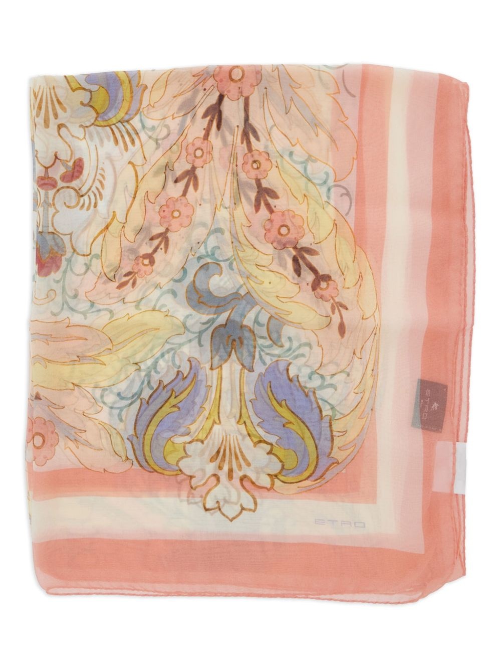 floral-print silk scarf - 1