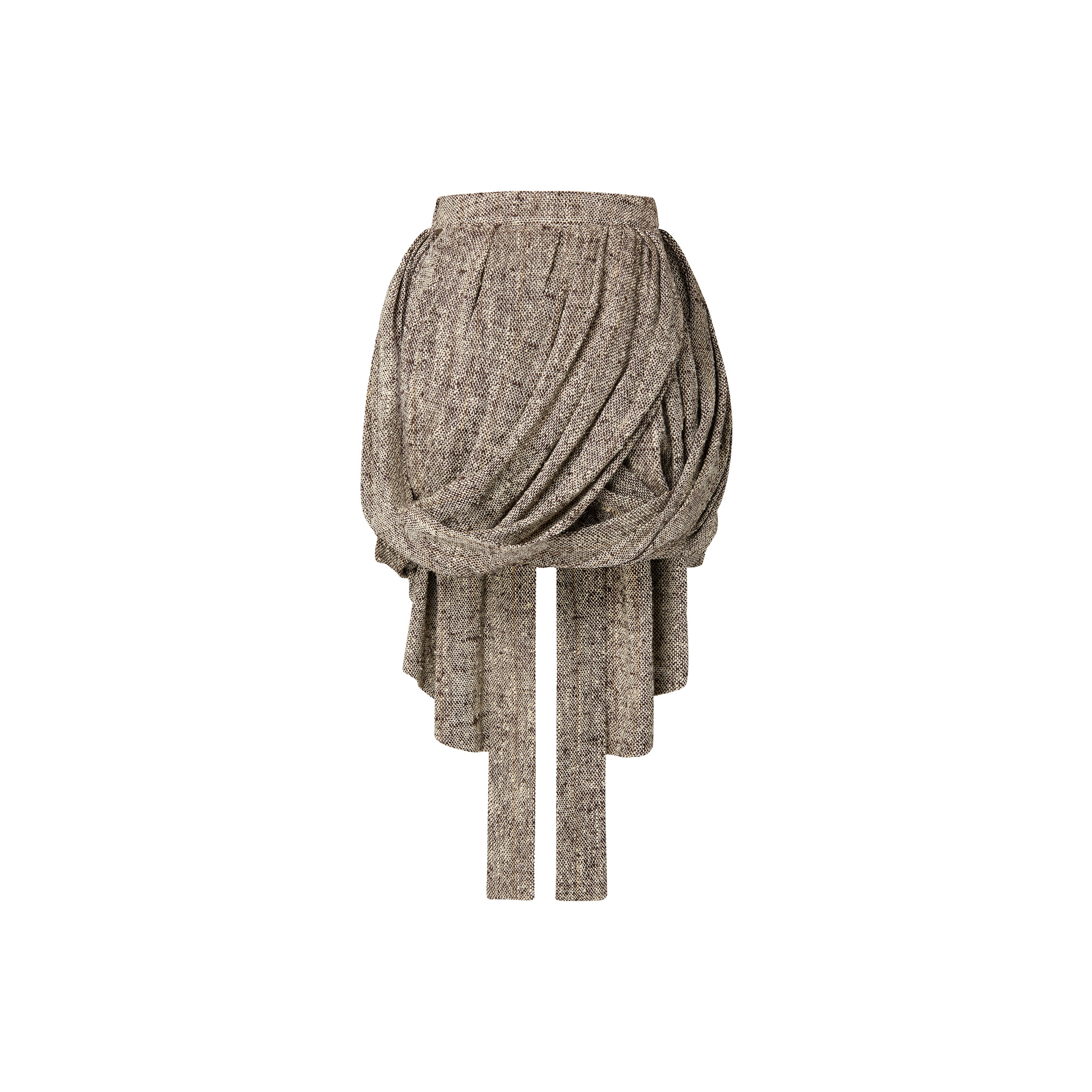 Draped Rustic Silk Layering Skirt - 3