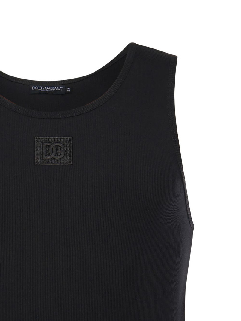logo ribbed tank top 3