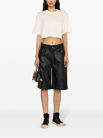 AMIRI logo-embroidered cropped T-shirt outlook