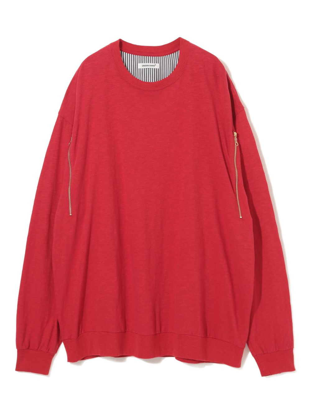 zip-detail cotton sweatshirt - 1
