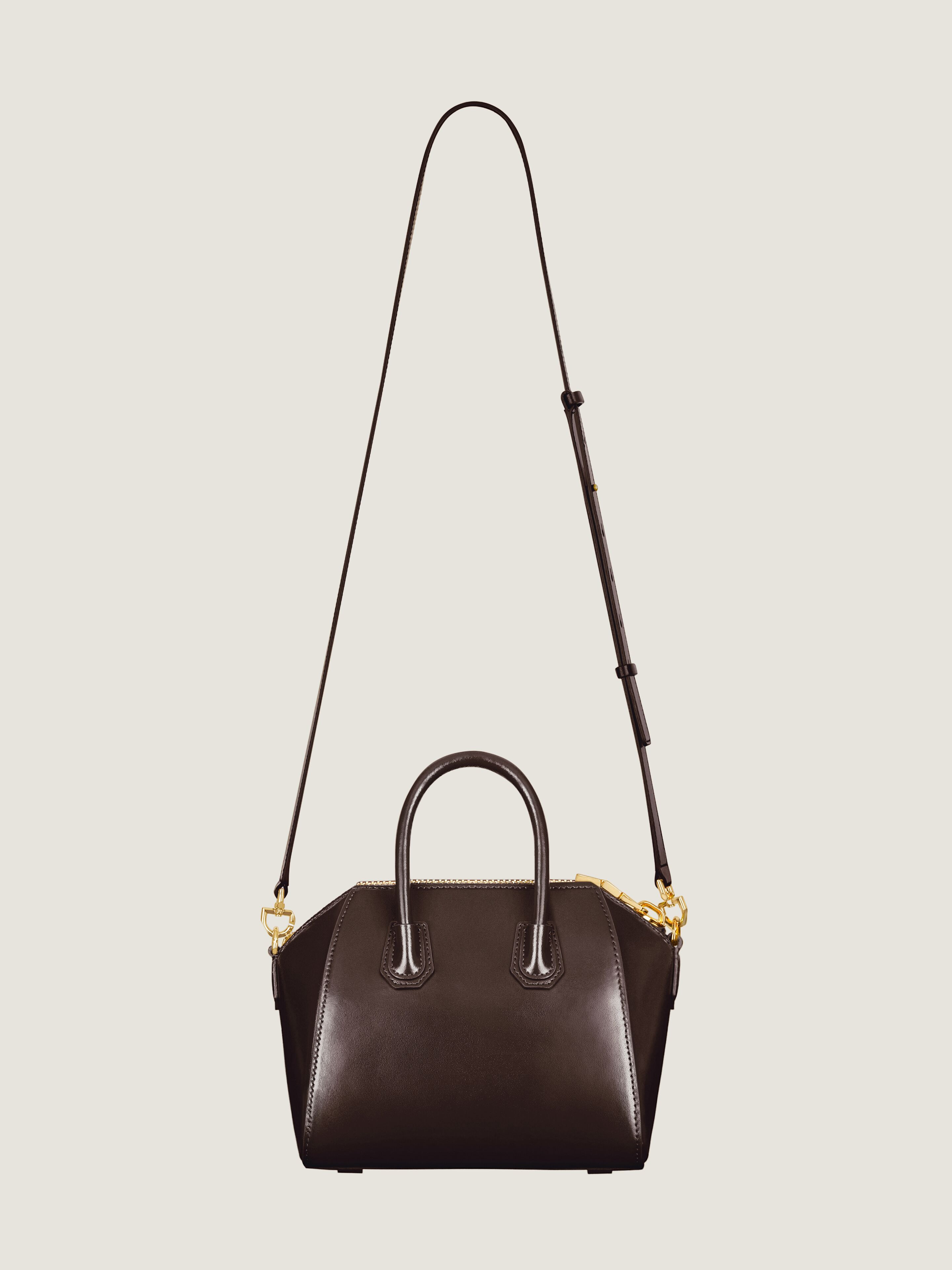 MINI ANTIGONA BAG IN BOX LEATHER - 3