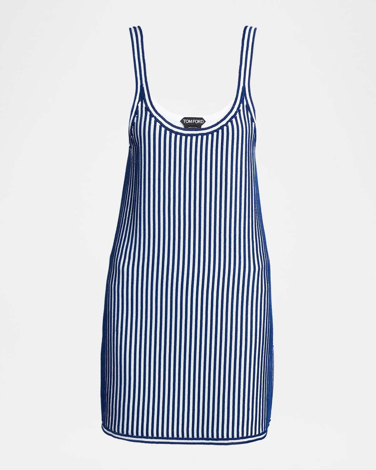 Mariniere Velvet Knit Sleeveless Mini Dress - 1