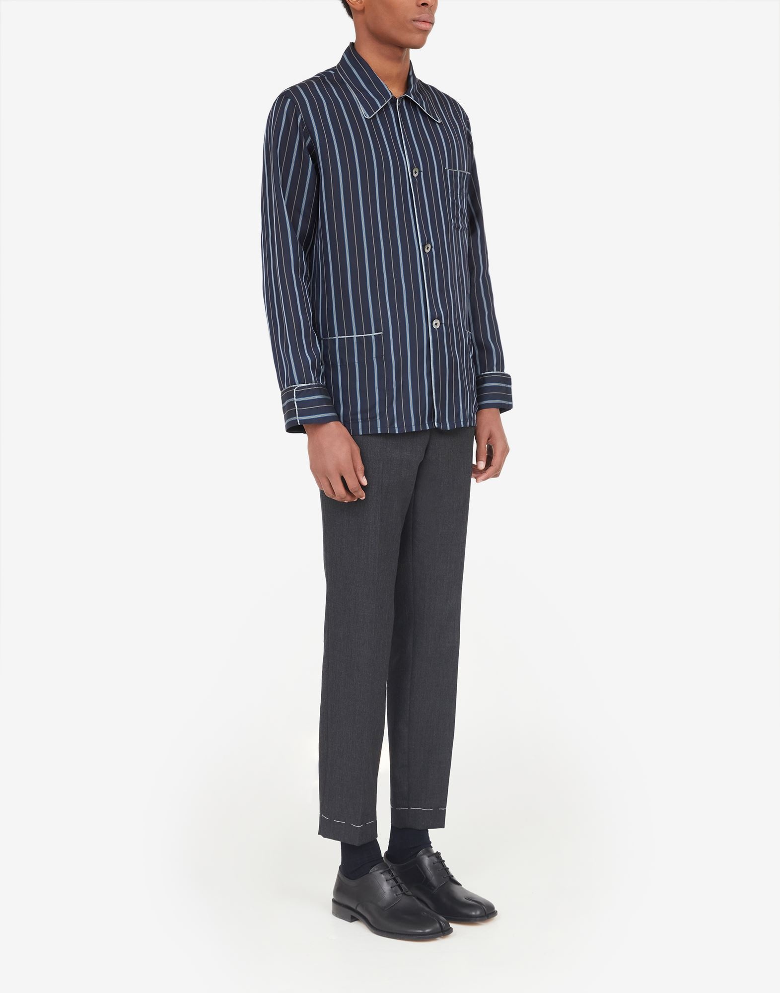 Pinstripe cupro shirt - 3