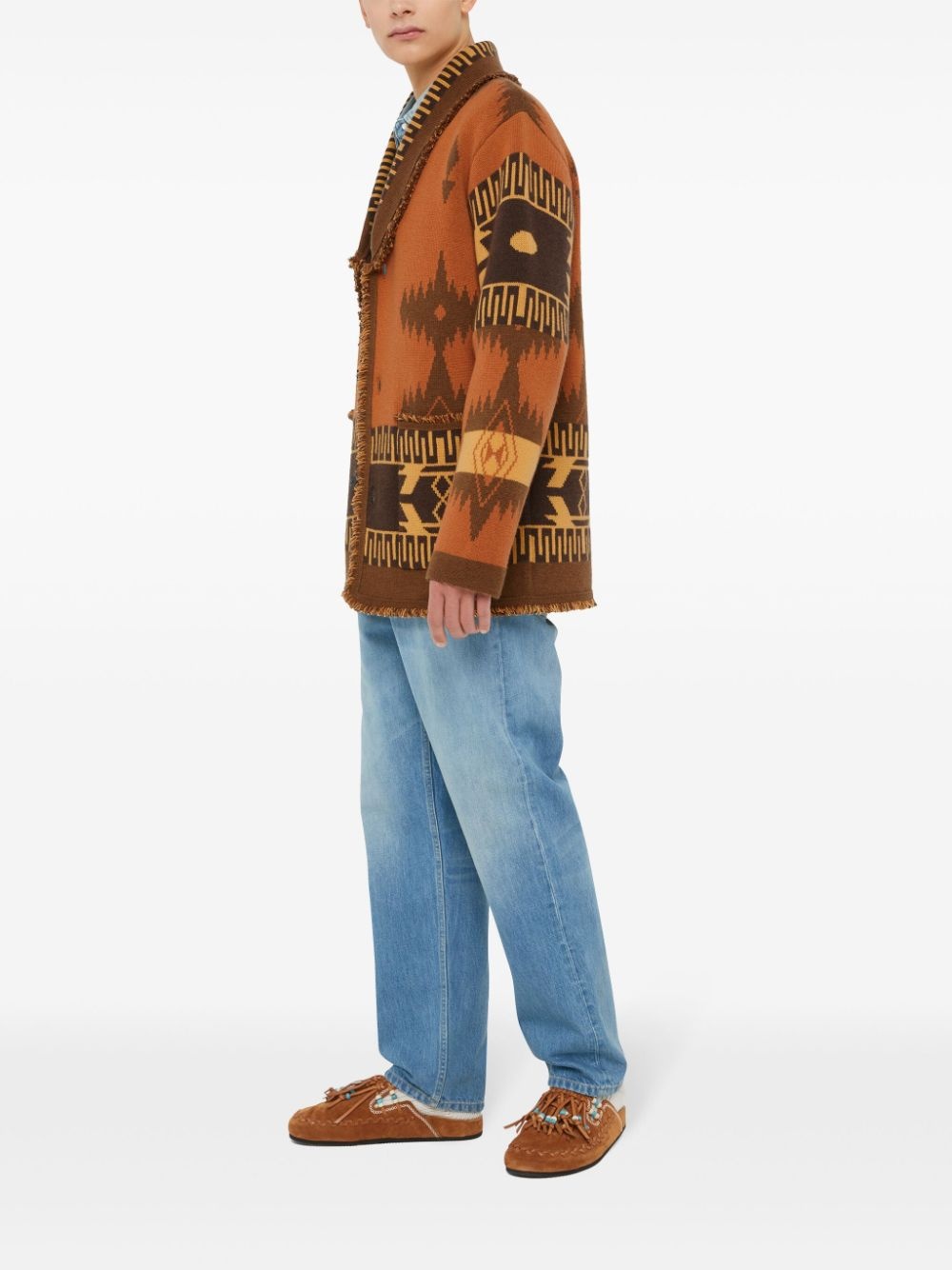 Icon jacquard-knit cashmere cardigan - 3