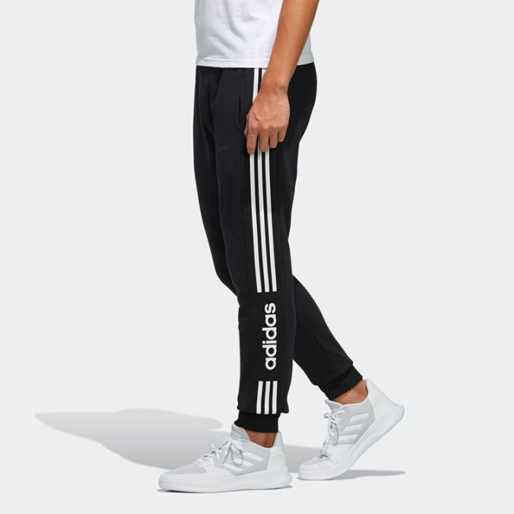 adidas neo Side logo Printing Slim Fit Casual Sports Long Pants Black EI4734 - 5