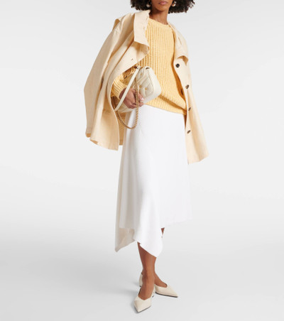Loro Piana Tazawa asymmetric cotton midi skirt outlook