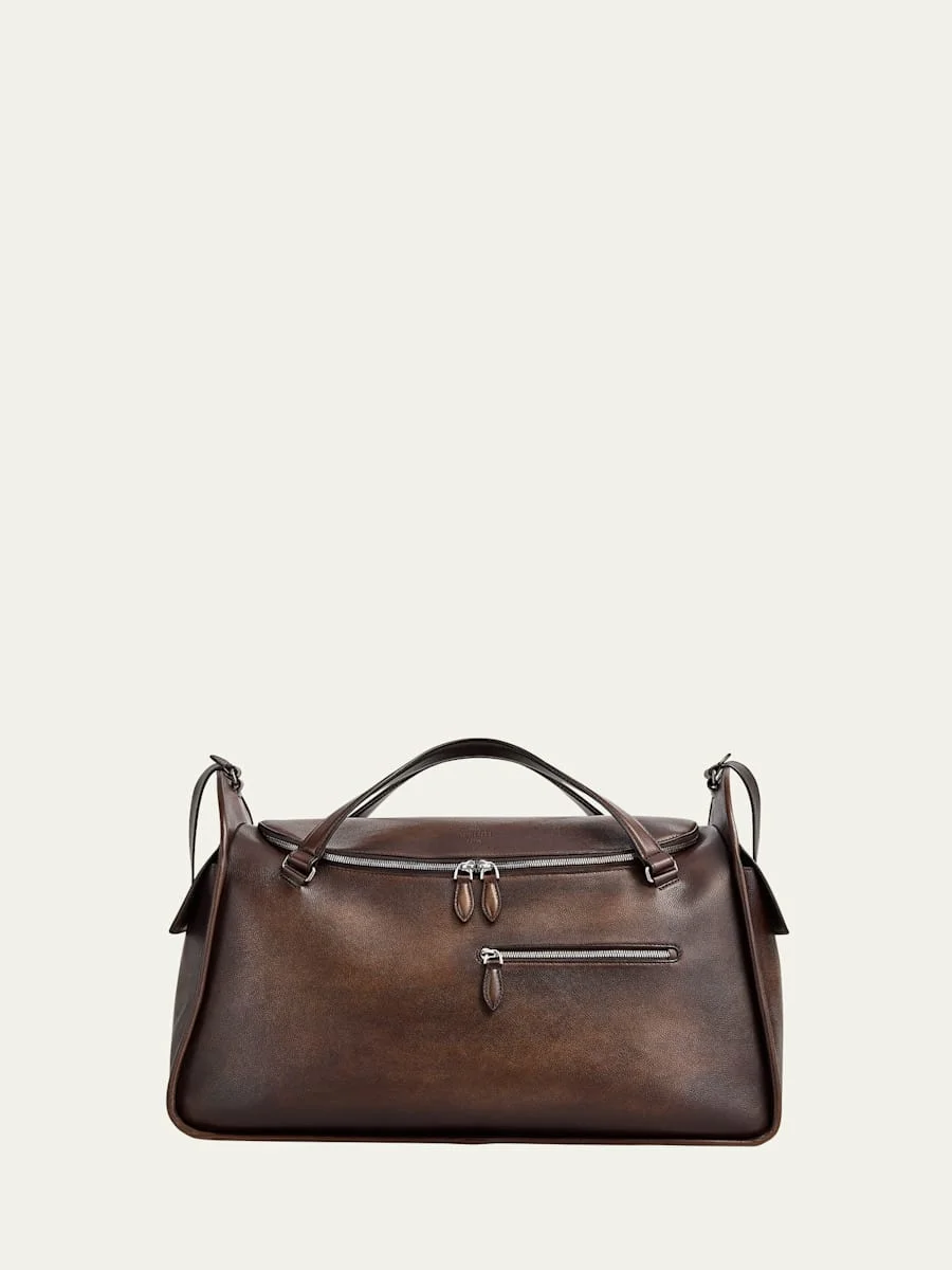 Men's Periple Leather Weekender Bag - 1