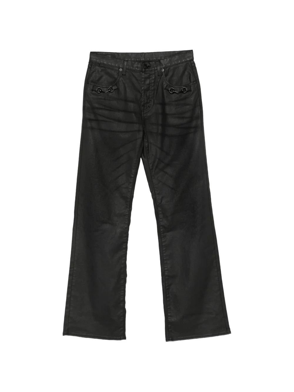 Horsebit coated jeans - 1
