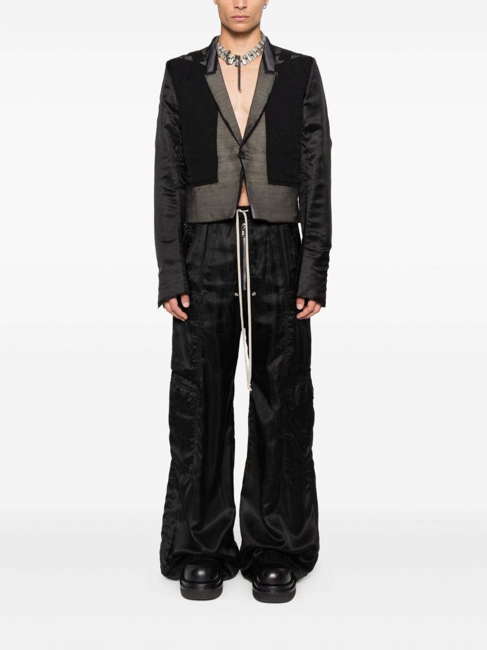 silk panelled jacket - 2