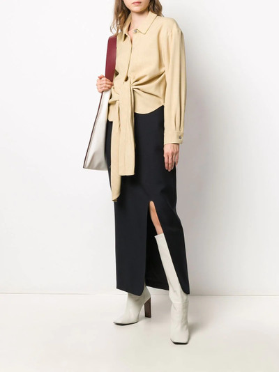 Jil Sander long straight slit skirt outlook