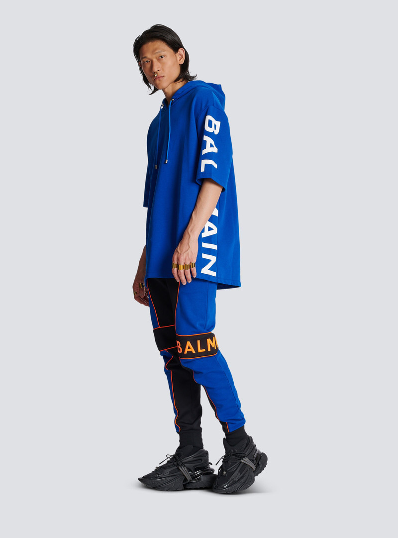 Balmain Oversized hoodie in eco-responsible cotton with Balmain logo print outlook