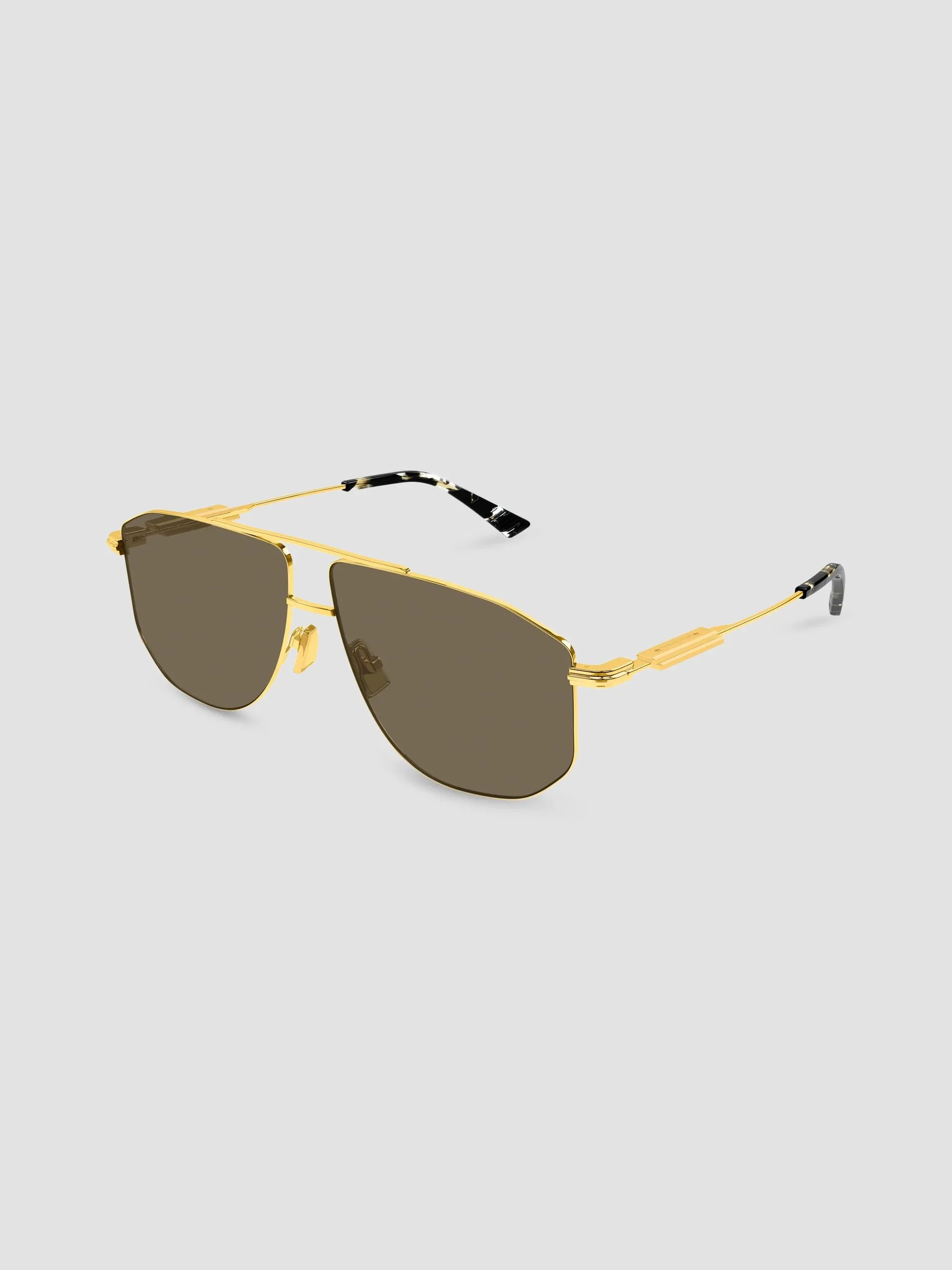Men's Ribbon Bv1509S Snap Ribbon 59MM Metal Navigator Sunglasses - Gold - 1