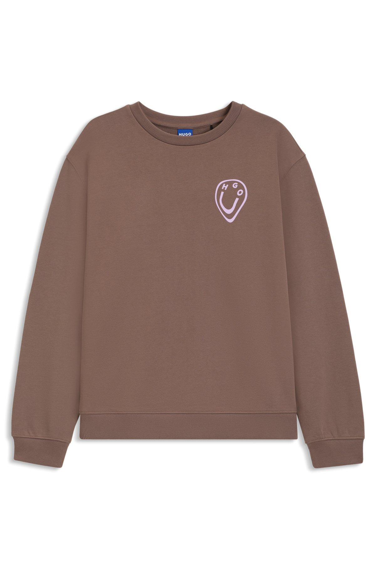 ALL-GENDER SWEATSHIRT WITH HAPPY HUGO ARTWORK - 1