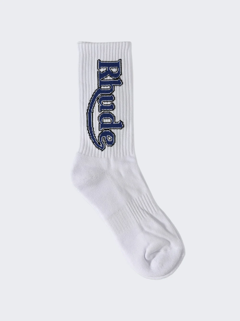 Vertical Race Track Sock White And Blue - 1