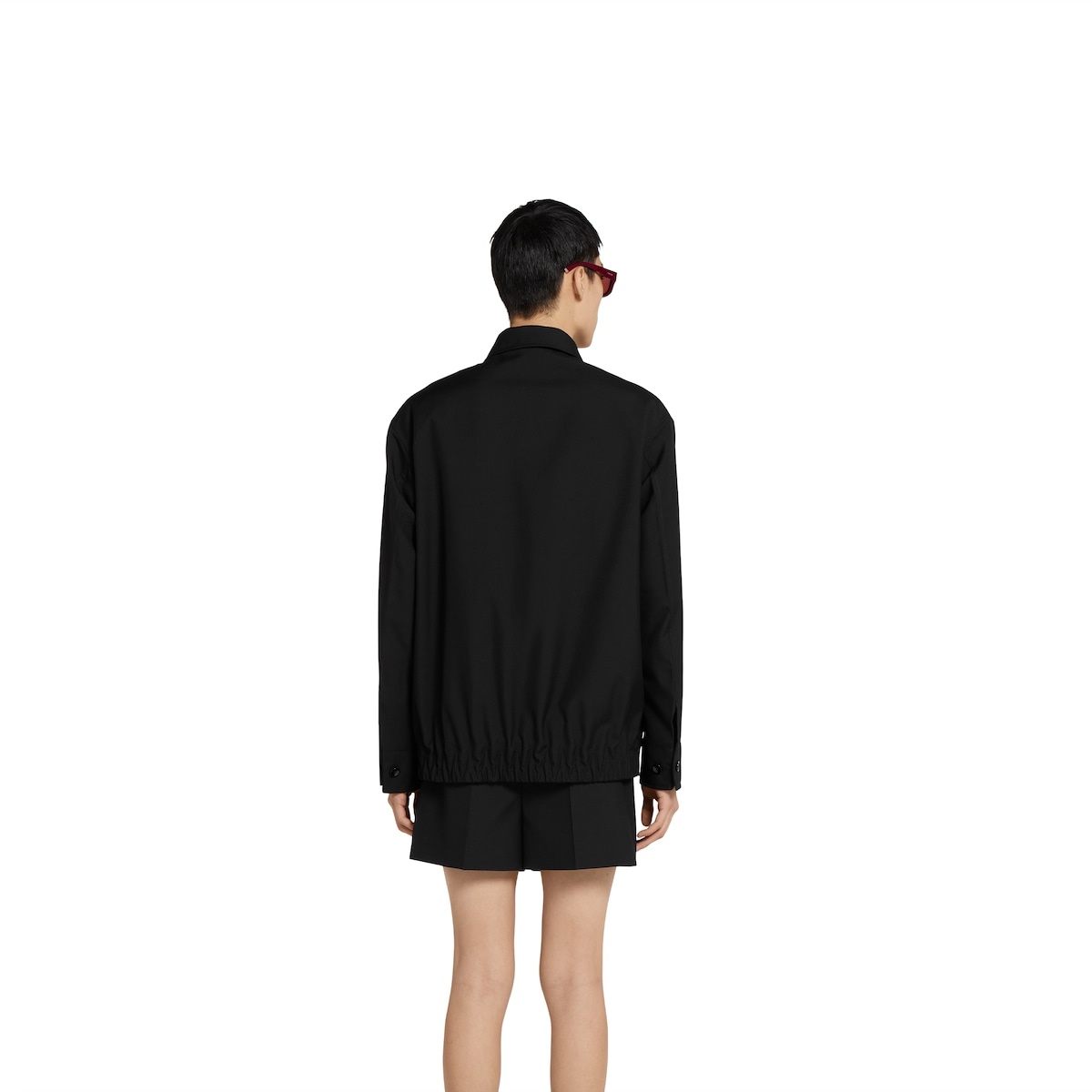 Embossed wool twill zip jacket - 4
