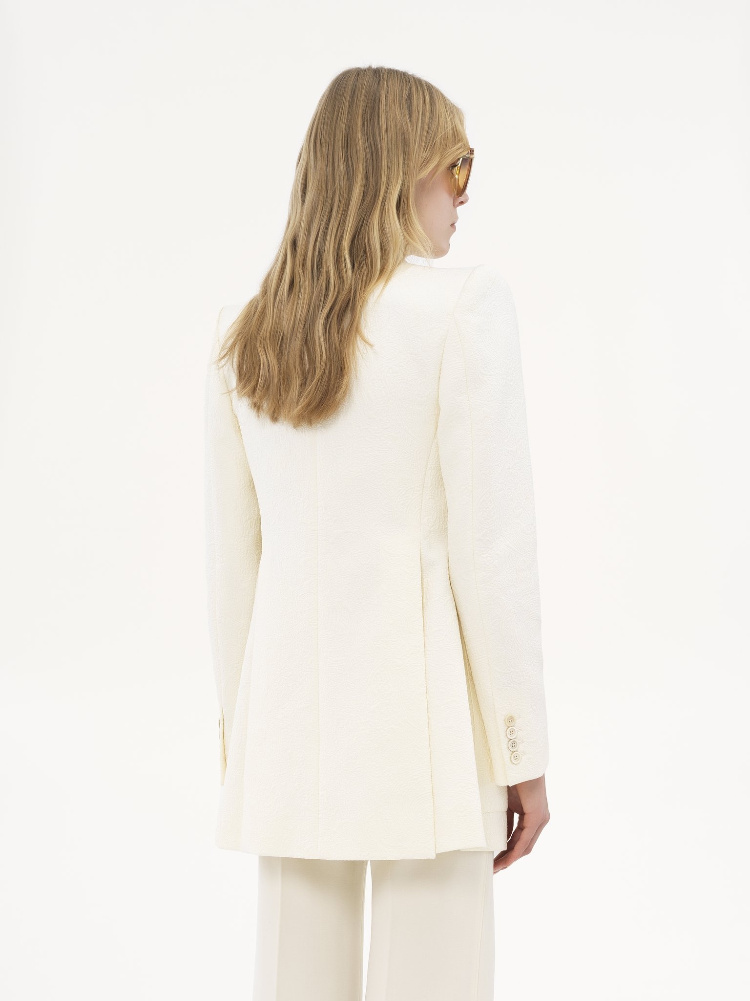 TAILORED JACKET IN COTTON-MIX JACQUARD - 6