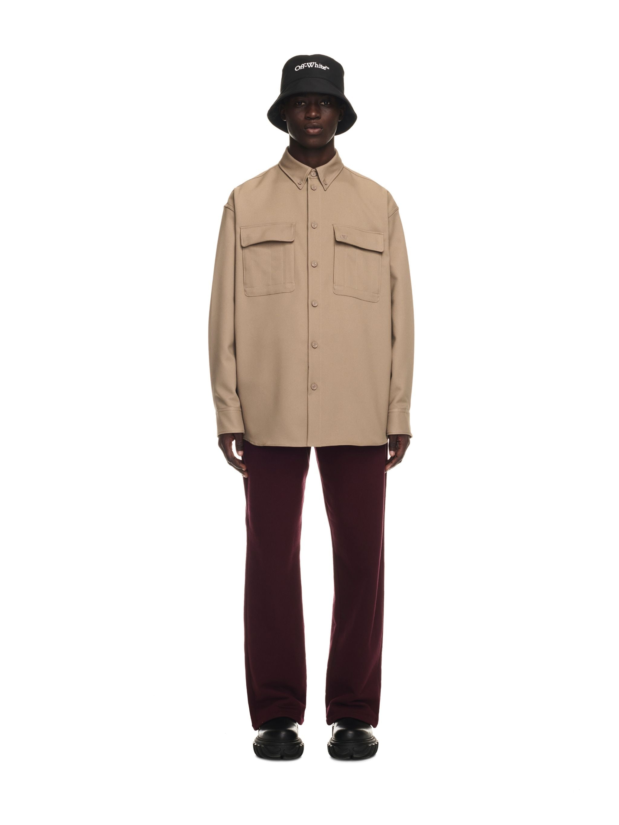 Ow Emb Drill Milit Overshirt - 2