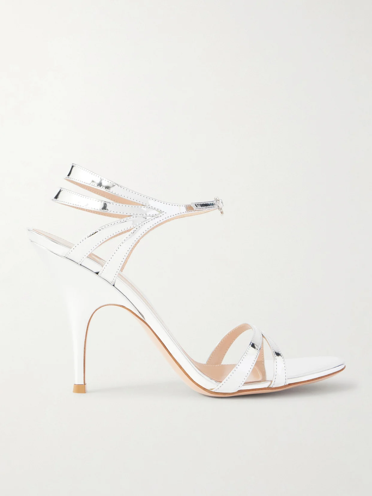 Mirrored Leather Sandals - 1